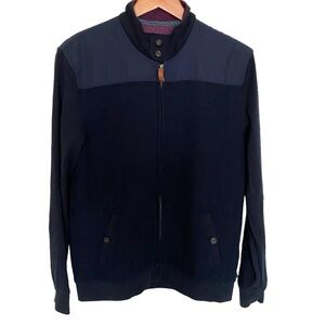 Ted Baker London Textured Cotton Polyester Sweater Jacket, NWOT, Size Large